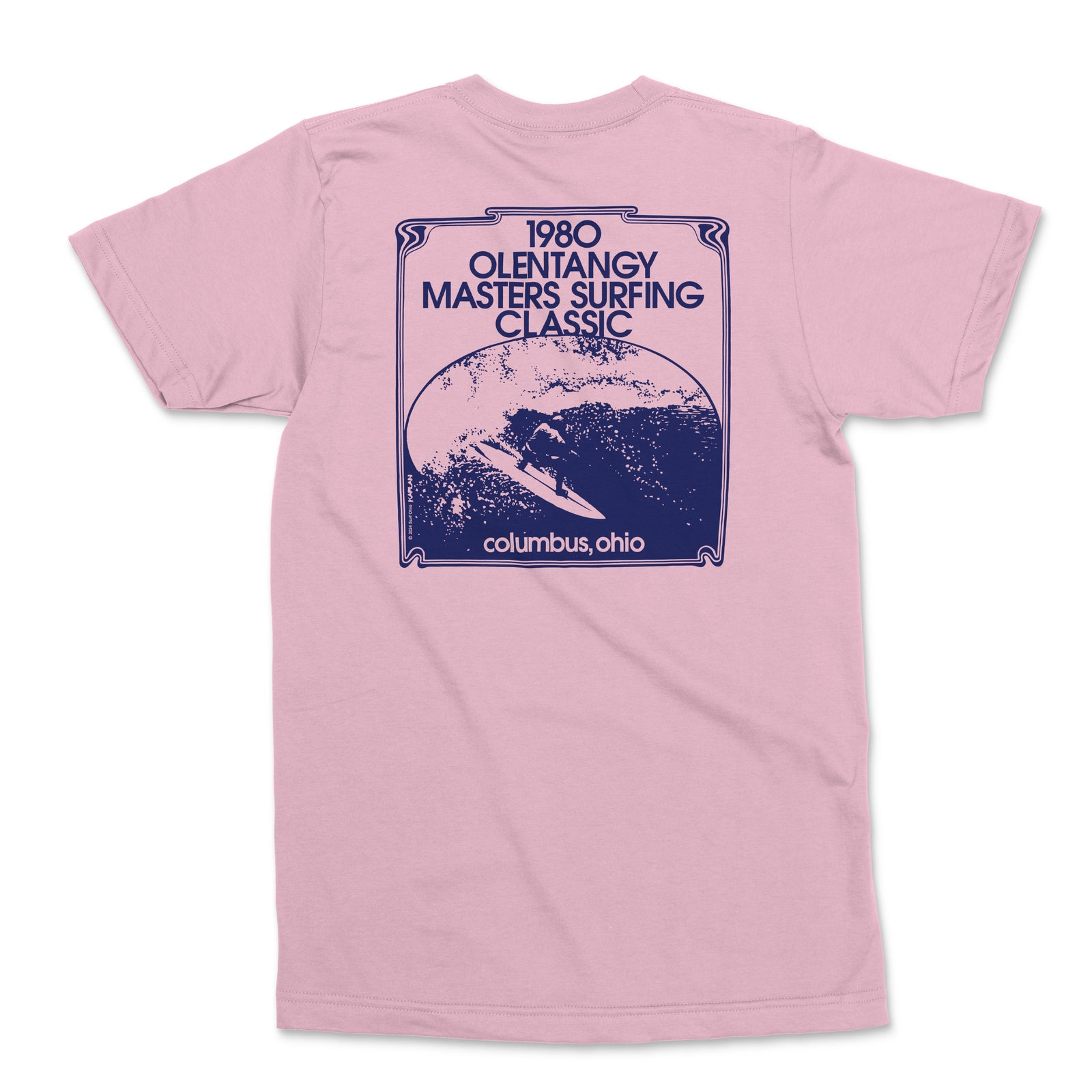 1980 Surf Ohio® Pink Tide - Olentangy River (Columbus) Tee Classic Fit