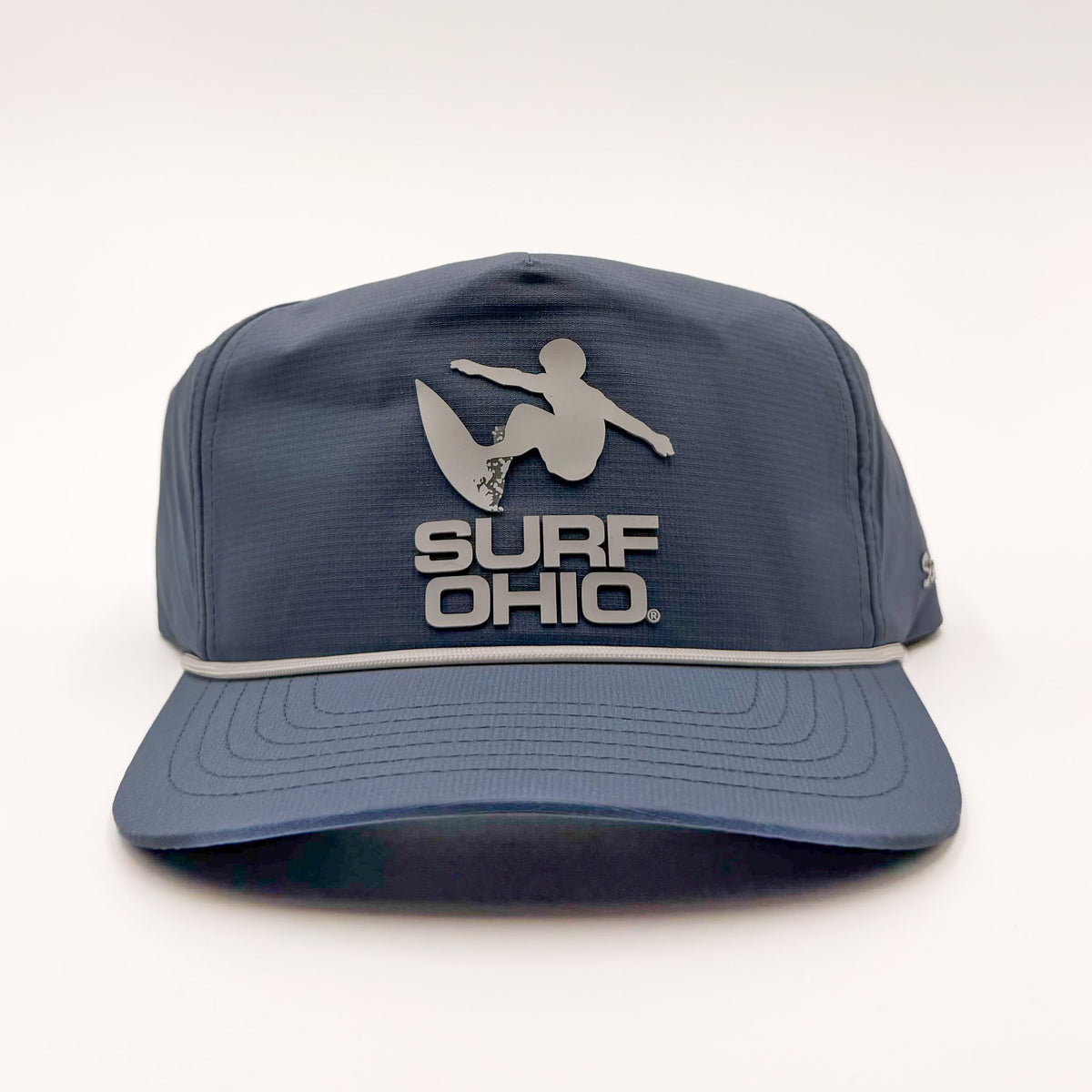 Slate Blue Surf Ohio rope hat, front