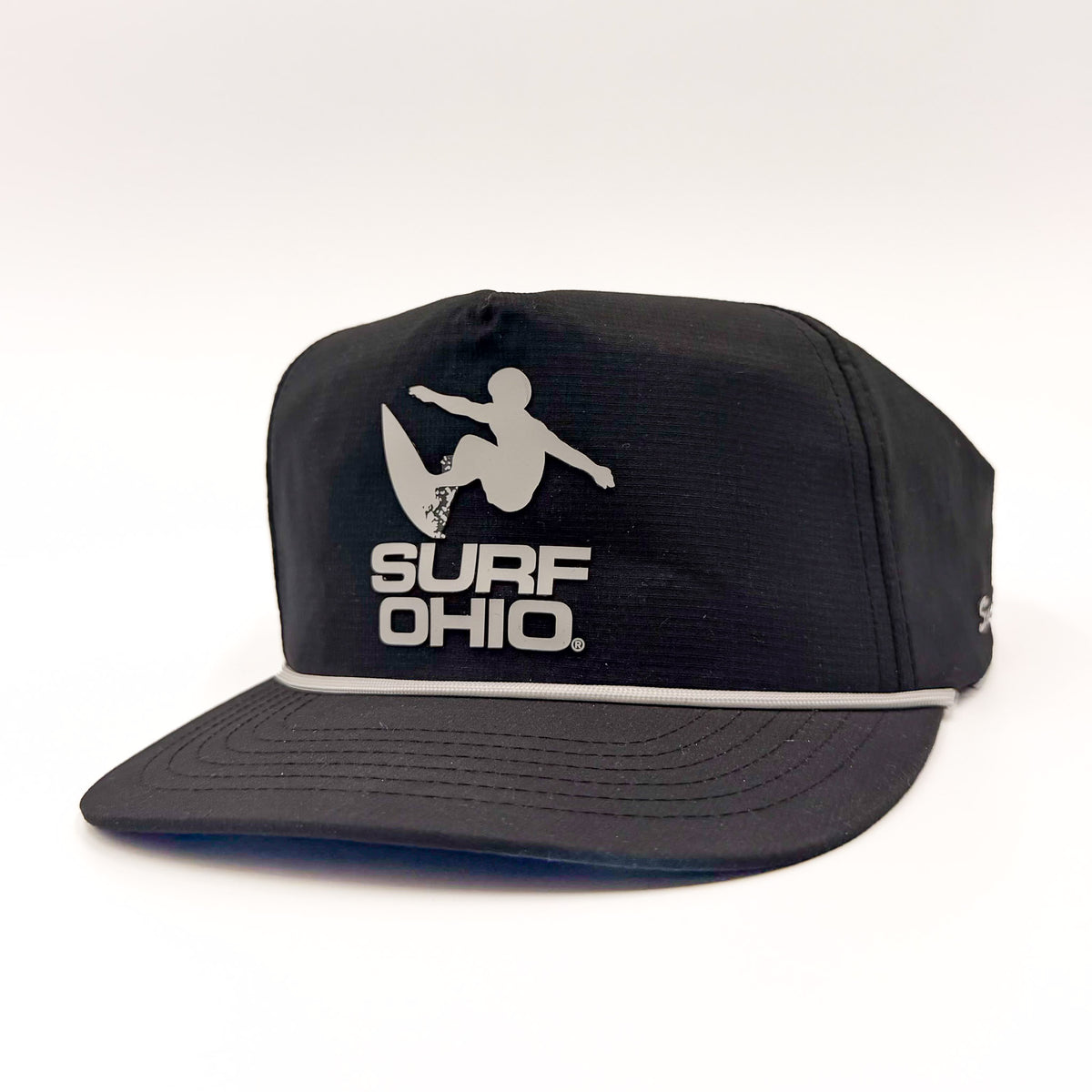 Black Surf Ohio rope hat, front