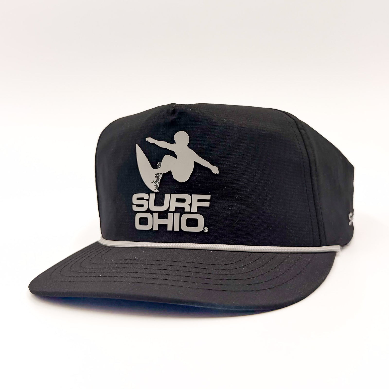 Black Surf Ohio rope hat, front