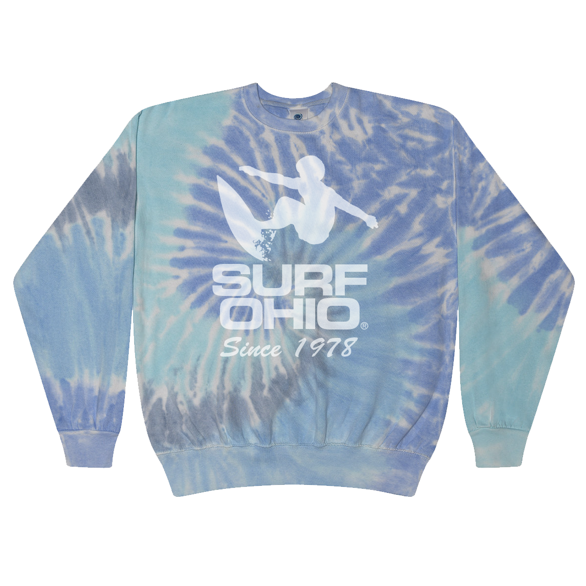 Surf Ohio® Lagoon Tye-Dye Crewneck Sweatshirt