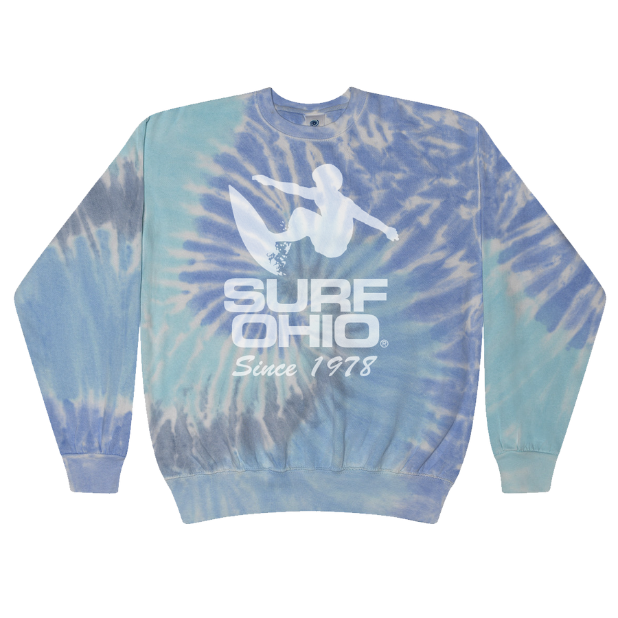 Surf Ohio® Lagoon Tye-Dye Crewneck Sweatshirt